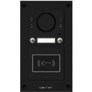 Вызывная вандалозащитная IP-аудиопанель MTM VR с 2 кнопками и считывателем, 2 модуля, цвет темно-серый CAME MKITAIP-22RV (КАМЕ) Вызывная вандалозащитная IP-аудиопанель MTM VR с 2 кнопками и считывателем, 2 модуля, цвет темно-серый CAME MKITAIP-22RV (КАМЕ)