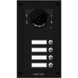Вызывная вандалозащитная IP-видеопанель MTM VR с 4 кнопками. 2 модуля, цвет темно-серый CAME MKITVIP-24V