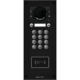 Вызывная вандалозащитная IP-видеопанель MTM с 2 кнопками, кодонаборной клавиатурой и считывателем, 3 модуля, цвет темно-серый CAME MTM-R24